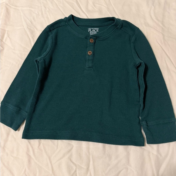The Children's Place Other - The Children's Place Teal Long-Sleeve Henley Top